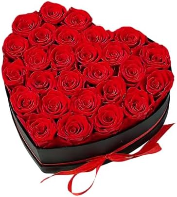 Preserved Roses Heart Shape Box Valentines Day Gifts for Her Moth...