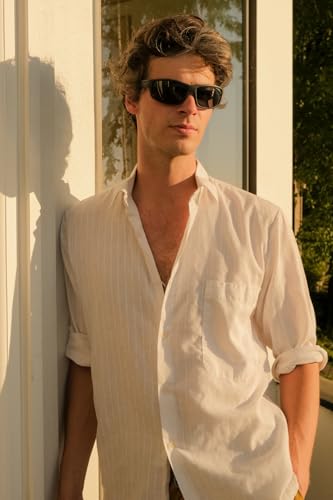 BEALER Óculos de sol esportivos polarizados para homens, leve, armação TR90, óculos de sol para diri