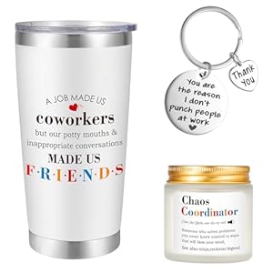 NXPOY Gifts for Coworker- Coworker Gifts for Women -Funny Coworker Gifts for Women- Employee Appreciation Gifts -Birthday Gifts for Coworker Stainless Steel Tumbler 20OZ (White)