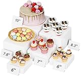 Lifewit 6 Stück Buffet Ständer bis zu 25 cm/10", Kunststoff Dessert Ständer für Hochzeit Party Event, Catering Zubehör Buffet, Display Aufsteller für Candy Bar, Süßigkeiten Cupcake Torte Getränke