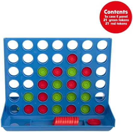 Wowow Toys & Games Line Up 4 In A Row Board Game Set | Great Family Fun Entertainment For Adults and Children Boys & Girls Suitable for Kids From 3 Years Old +