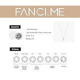 FANCIME 0,5 ct łańcuszek z wisiorkiem w kształcie litery "Solita" z litego złota 14 K żółtego / białego złota (kolor DE, VS Clarity), delikatna biżuteria, rocznica, prezent urodzinowy dla kobiet