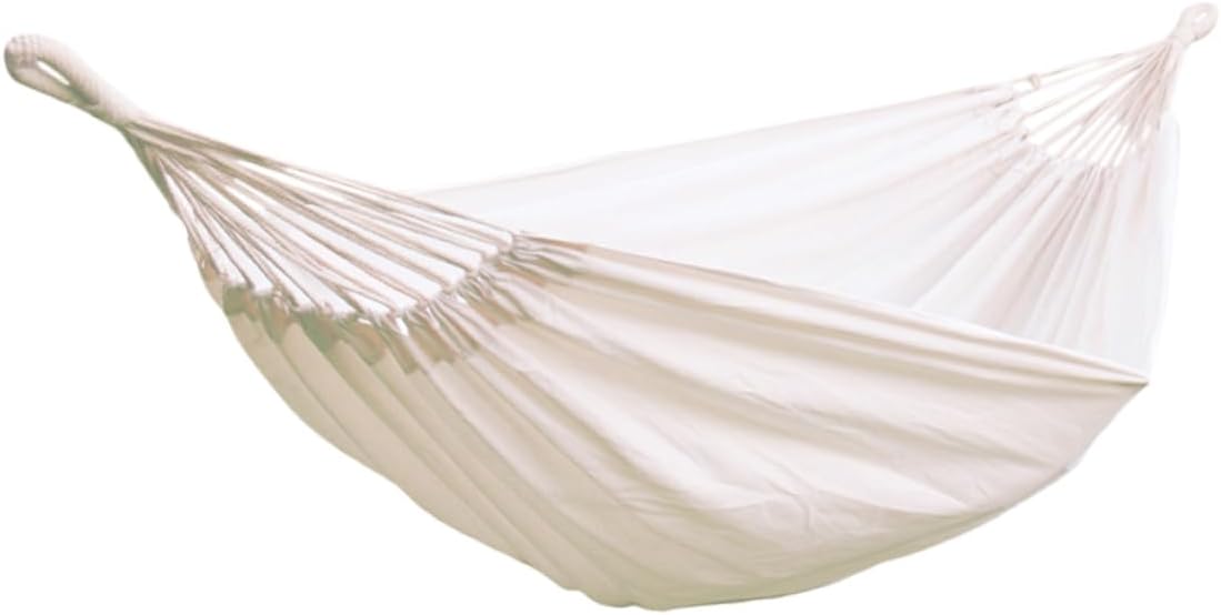 1pc Double Hammock Canvas Swing Chair for Outdoor Leisure Washable Easy to Assemble Strong Bearing Capacity for Camping Hiking and Traveling