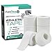 White Athletic Sports Tape (8-Pack) - Easy Tear Zigzag Edge with No Sticky Residue, Hypoallergenic, Latex Free, Easy on Skin – Used by Pro Athletes and Coaches -1.5” x 10 Yards