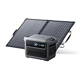 Anker SOLIX C1000 Gen 2 Portable Power Station with 100W Solar Panel, 2,000W (Peak 3,000W) Solar Generator, Full Charge in 49 Min, 1,024Wh LiFePO4 Battery for Home Backup, Power Outages, and Camping