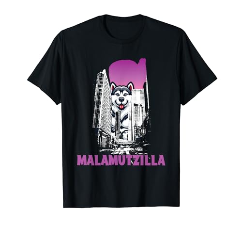 Alaskan Malamute Dog Funny Alaska Puppy Japanese Dogzilla T-Shirt