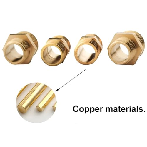 Raccords en laiton robustes 1/2 à 1 pouce adaptateur hexagonal mâle durable