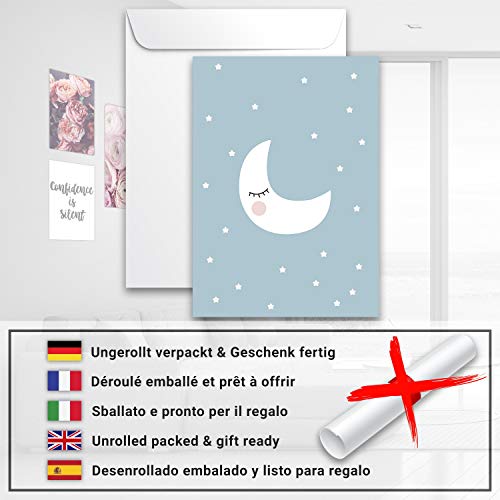 4Good Afbeeldingen kinderkamer, modern, Nordic Moon, sterren, zon, zon, maan, sterren, fotoset, jongens, meisjes… - Afbeelding 8