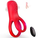 JIAYYA Vibrating Cock Ring with Clitoral Stimulator, Pleasure Penis Ring Vibrator Couples Adult Sex Toys for Men Women, 9 Vibrations Male Couple Sex Toy Cockring Adult Sex Toys & Games