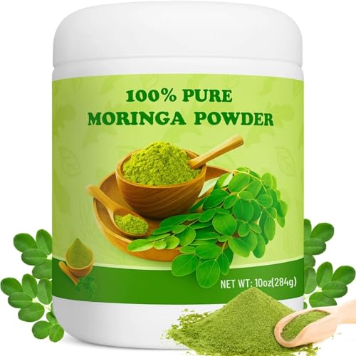 Gephron Moringa Leaf Powder, 10oz Fine-Milled for Smoothies, Tea & Latte