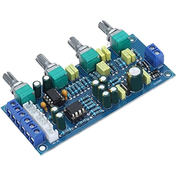 Przedwzmacniacz z regulacją Tonów Wysokich i Niskich, moduł Przedwzmacniacza do Systemu Audio HIFI DC 12-25 V AC 9-18 V Idealny do Kina Domowego