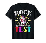 Testing Day Teacher Rock The Test Teaching Students Teachers T-Shirt