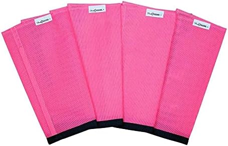 SHOOFLY Horse Leggins, Patented Loose Fitting Boots, Breathable Plastic Mesh (Pink/Large)