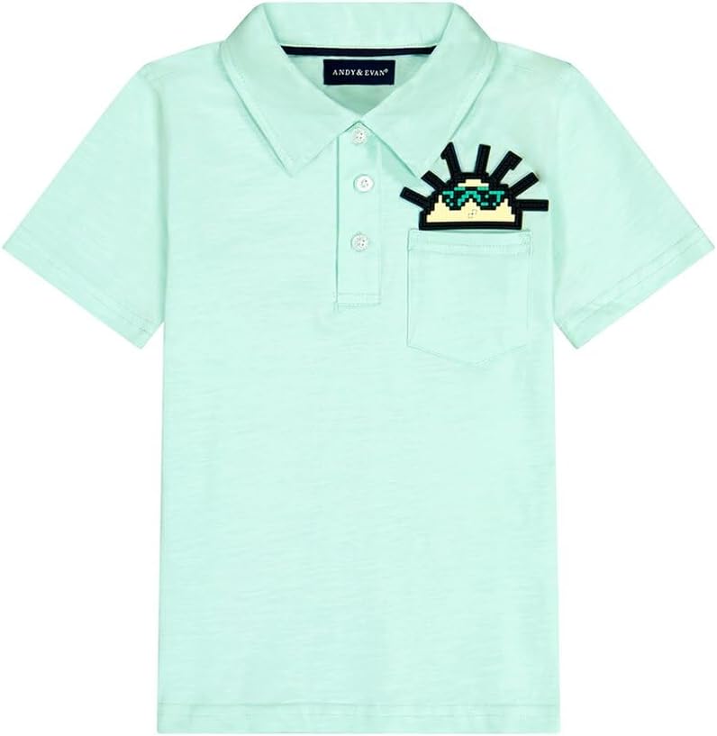 Andy & Evan Boys Pocket Polo Shirt, 2T, Green