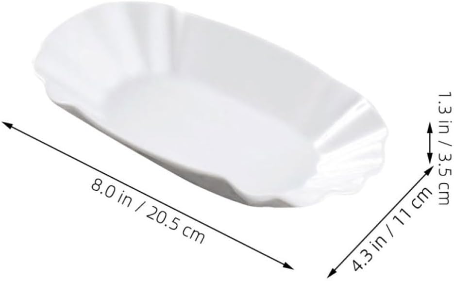 2pcs Ceramic Snack Plates for Serving Snacks and Storing Seasonings, White Multi-function Bowls Beautiful Appearance, for Outing and Camping Use