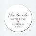 Handmade with Love Small Business Product Stickers, Homemade Business Packaging Labels, Thank You Stickers