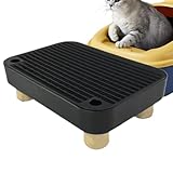 Trittleiter für ältere Katzen mit Filterfunktion | Treppe mit Katzenkotablage gegen Verfolgung, Trittstufe für einfachen Einstieg, Innen- und Außenbereich