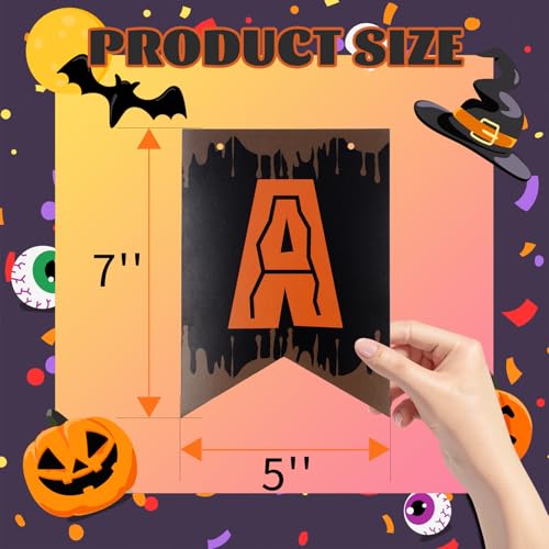 Happy Halloween Banner Hanging Paper Garland Bunting Banner - image 4