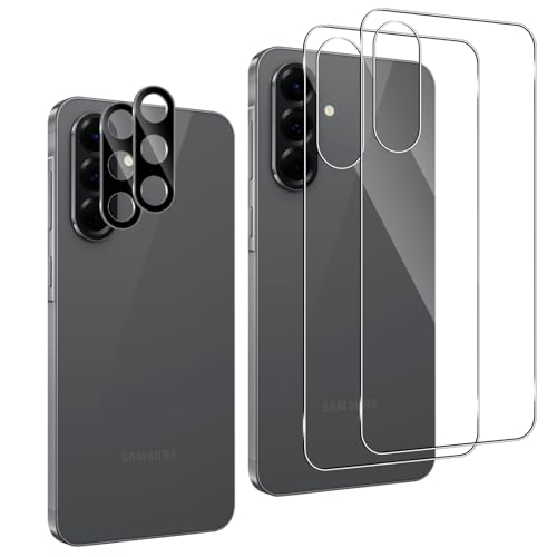 LiiLaa Rückseite Schutzfolie für Samsung Galaxy A56 5G für Panzerglas, 2 Stück 9H Härte Gehärtete Glas Schutz Folie und 2 Stück Kameraschutz, HD Klar Anti-Kratzer Schutzglas