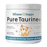 Taurine for Cats, Pure Taurine Supplement for Cats, Coat Health, Improve Eyesight, Increase Vitality, Enhance Heart Health, for All Cat Ages & Breeds, 200g