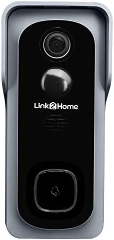 Link2Home Wireless Smart Video Doorbell BellBattery with Motion Detection, 2-Way Audio, WiFi, Voice Control & Wide-Angle Camera
