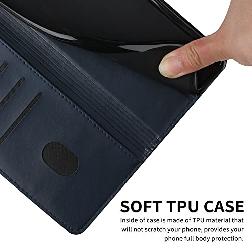 COTDINFOR Case for Samsung Galaxy S23 FE, Galaxy S23 FE Wallet Case with Card Holder Leather Flip Case with Kickstand Magnetic Closure Phone Case for Samsung Galaxy S23 FE Retro Blue HX by COTDINFOR - Image 7