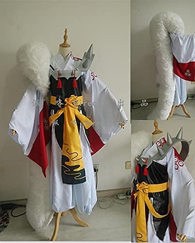 Amazon.co.jp: 犬夜叉 サンゴ殺生丸コスプレ衣装＋肩甲+尾（ウィッグ靴