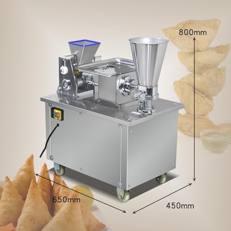 Automatic Commercial Dumpling Machine,Samosa Maker,Empanadas Making Machine,4800pcs/h,Machine come with 1 free mold,Dumpling Maker for Samosa,Ravioli,Spring Roll,Enoabadas,Pelmeni