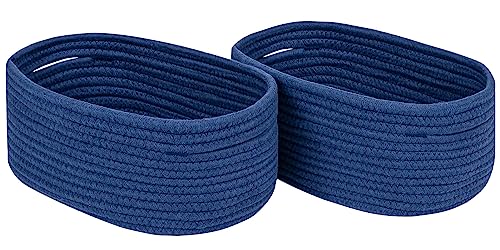 CubesLand Storage Basket, Cotton Rope, Navy Blue, 2 Pack, Organizing/Storage, Closet, Shelves, Decorative by CubesLand - Used condition - US$17.09