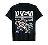 NASA Space Shuttle Schematic Diagram Worm Logo T-Shirt