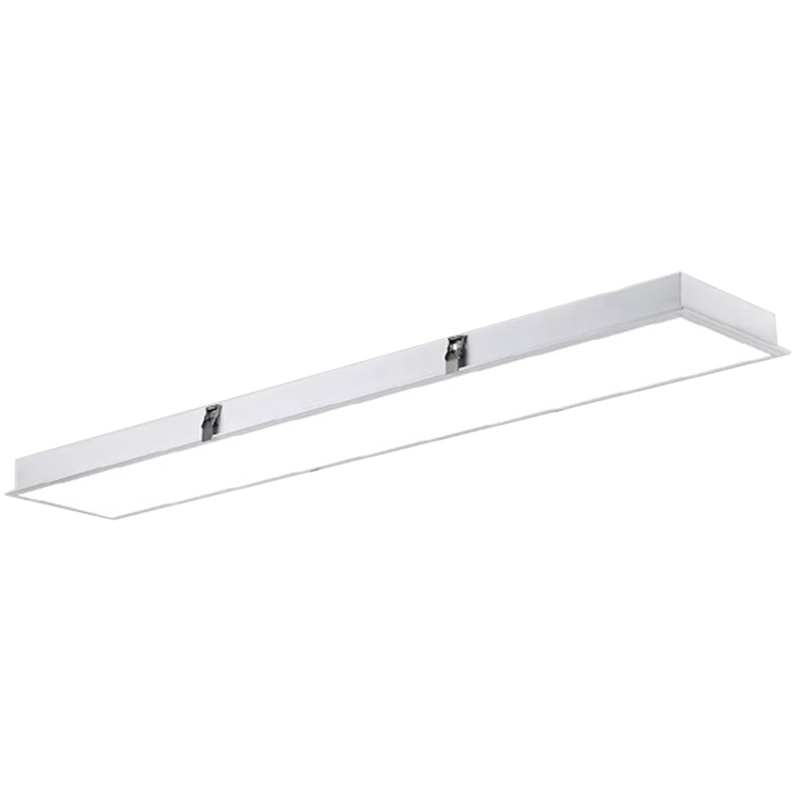 YJEUZCD LED Flat Panel Light, Ceiling Office Commercial Warehouse Fixture, Led Troffer Light, Recessed Light For Kitchen Garage Bathroom(White,150x30cm)