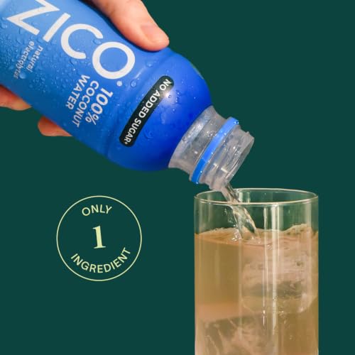 Image of ZICO 100% Coconut Water, 13.5 fl oz Bottles (Pack of 15) | Natural Electrolyte Hydration, No Added Sugar, Single Ingredient, Refreshing Sports Drink Alternative