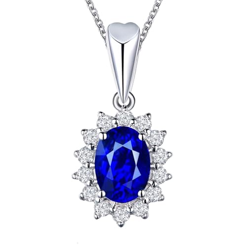 Collier femme bleu en or blanc 18 carats, le secret d'un décolleté sublimé sans défaut