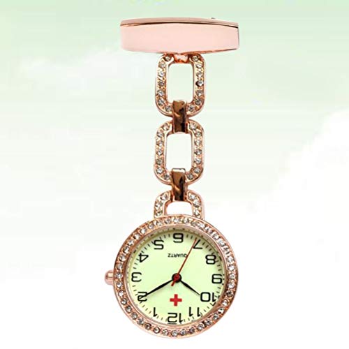 Relógio de Bolso de Silicone Relógio de strass retro de 1 peça Relógio de bolso pendurado portátil R