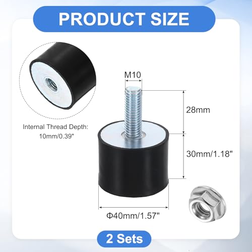 Plot anti-vibrations M10 pour compresseur de voiture silencieux - 2
