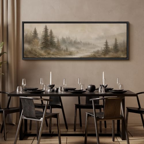 Image of MUDECOR Large Framed Canvas Print Wall Art Pine Stream for Living Room