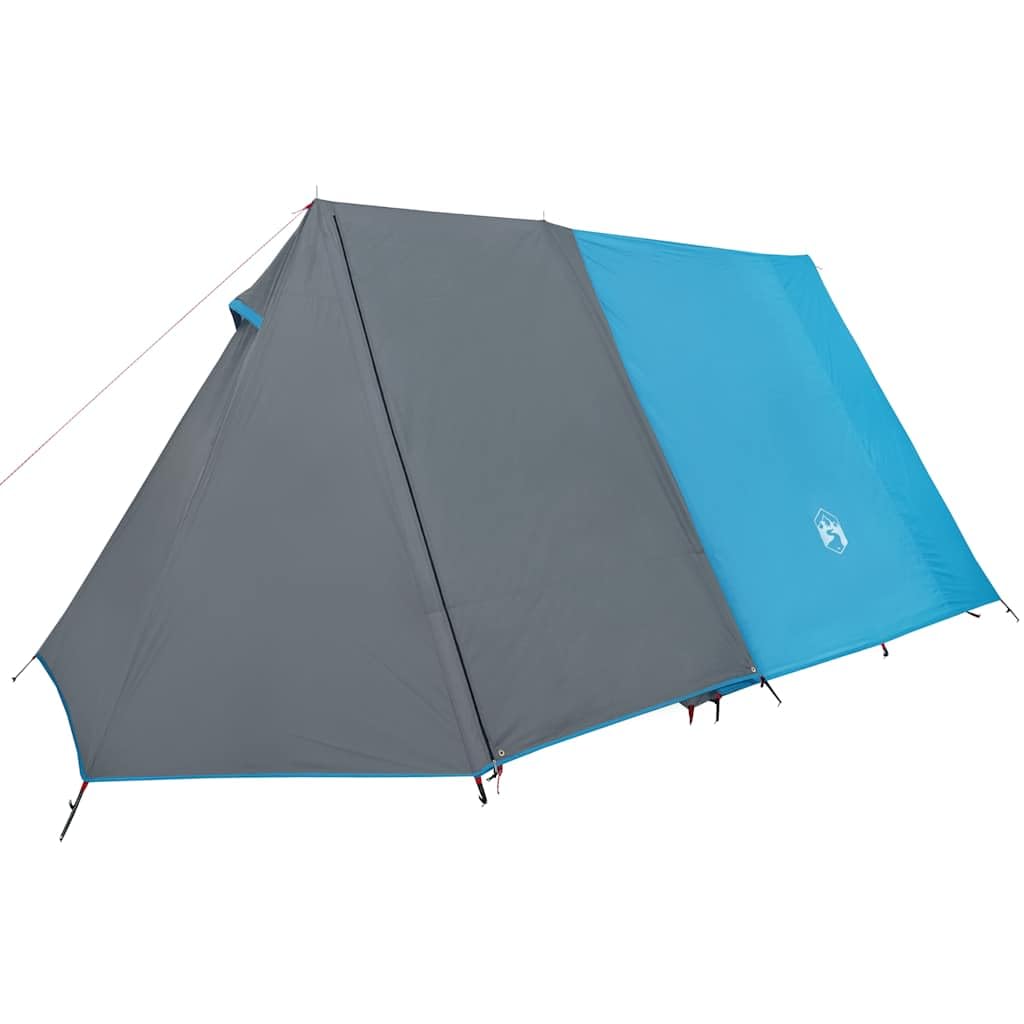 Campingzelt 3 Personen Grün A-Rahmen Outdoor Zelt mit Sonnendach und Kabelöffnung 185T Polyester PU-beschichtet für Campingurlaub Wanderungen Festivals 470x220x170cm