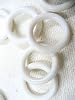 50pcs of Curtain Roman Blind Cord Rings 15 mm White Regency Cord Guide Loops sew Stitch #3