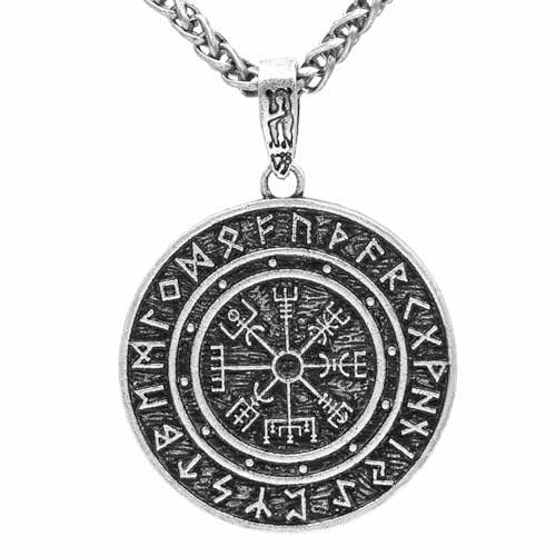 Leprato Norse Viking Talisman �l�b�N���X �m���f�B�b�N ���[�� ����� �y���_���g �o�C�L���O �W���G���[ �M�t�g �����Y ���f�B�[�X, one size, ����, �W�F���X�g�[���Ȃ�