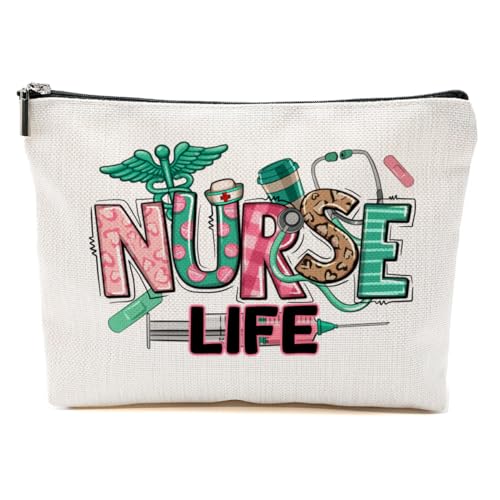 Blue Leaves Nurse Makeup Bag Medical Cosmetic Bag 02