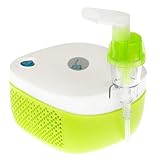 Omnibus Nubi BR-CN195 inhalator elektryczny zestaw inhalacyjny dla dzieci i dorosłych, profilowana maska dla dorosłych i dzieci (zielona)