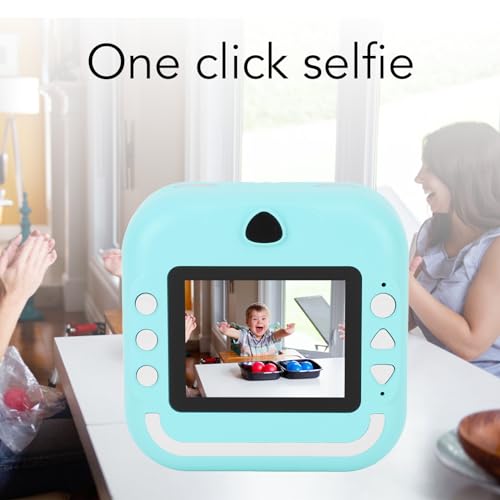 Câmera de Impressão Instantânea para Crianças, Câmera de Vídeo Selfie HD, Bateria Longa, Frontal, Tr