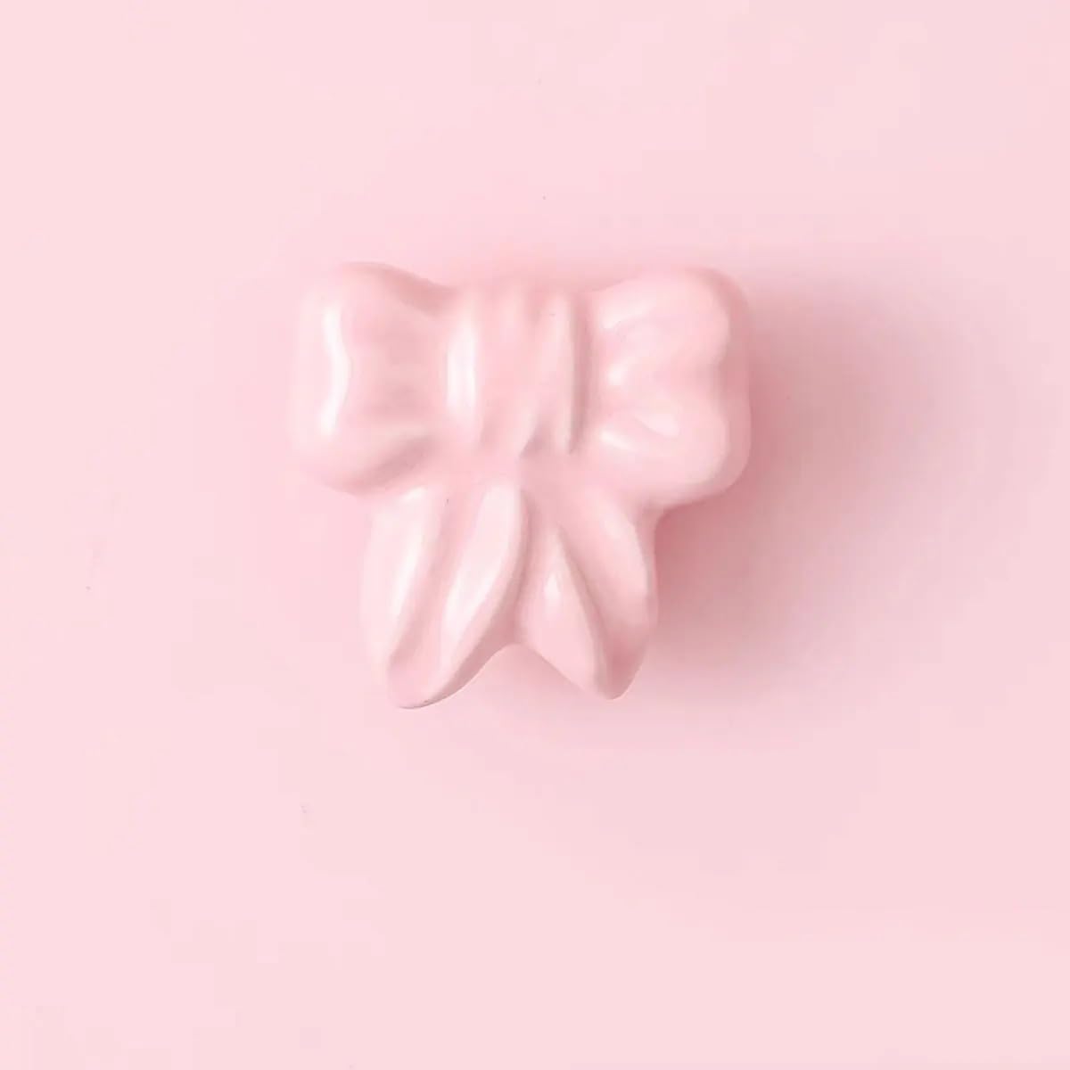 Paqwtyb Pink Knob Pulls, 1 Pc Ceramic Butterfly Knot Bedroom Cute Home Decor Wardrobe Dresser Pulls