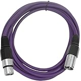 SEISMIC AUDIO - SAXLX-10 - 10' Purple XLR Male to XLR Female Patch Cable - Balanced - 10 Foot Patch Cord
