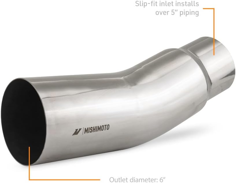 Mishimoto Turndown Exhaust Tip, 5" Inlet, 6" Outlet