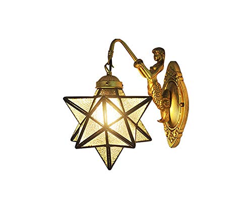 KY LEE ブラケットライト壁掛け照明 ウォールランプ新鮮な牧歌的な子供部屋モダンミニマリストリビングルームのベッドルームベッドサイド装飾照明 玄関ライト ダイニング リビング星型