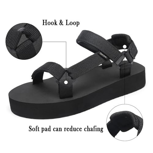 Image of Sport Walking Water Sandals for Women with Arch Support & Adjustable Straps Platform Sandals Women Height Increase