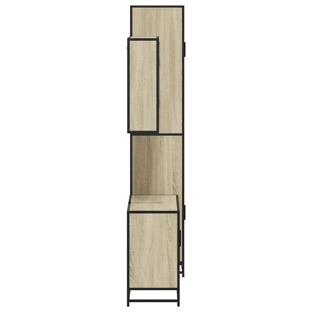 Mobile Bagno Dub Sonoma in Legno di Ingegneria con Telaio Metallo