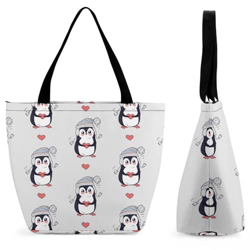 Sac à main pingouin grand volume résistant pour femme active en voyage