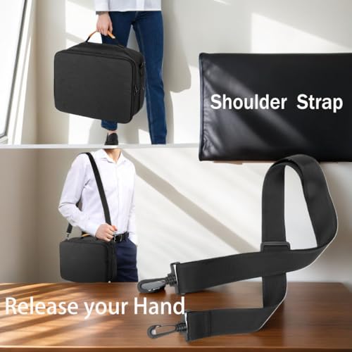 Extra Large Electronics Organizer Travel Case, Cable Organizer Bag with Shoulder Strap, Electronics Accessories Storage Double Layer Bags for Cord, Tablet, Headphone, Charger, Tools, DJ Gifts-Black by Yzawotk - Image 6